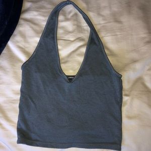 Grey Brandy Melville halter crop top